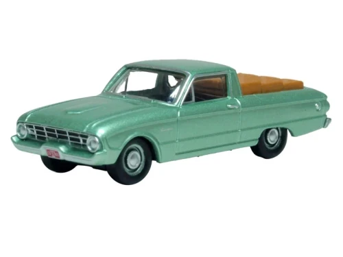Oxford ~ HO Scale ~ 1960 Ford Falcon Ranchero ~ Assembled ~ Meadowvale Green with Load ~ 87FA60002