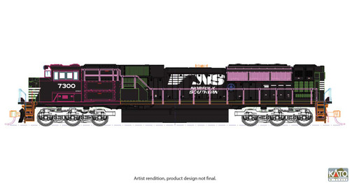 Kato ~ N Scale ~ EMD SD70ACU ~ Norfolk Southern NS #7300 ~ DC Version ~ 176-8560