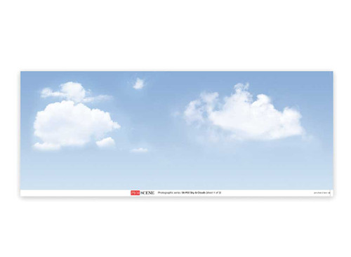 Peco ~ Backscene Photographic Background ~ Sky and Clouds ~ SK-P03