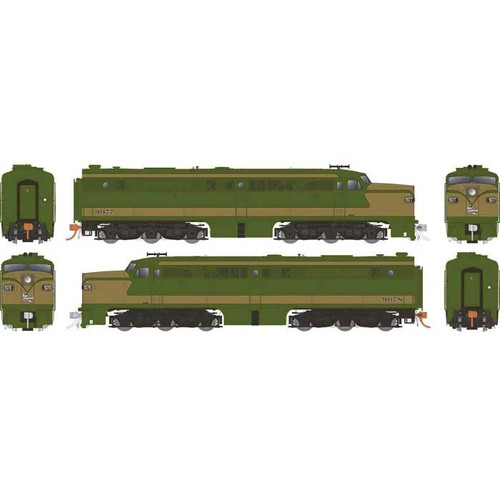 Rapido ~ HO Scale ~ PA1 + PA1 Set ~ DC Version ~ Canadian National Demonstrator CN #9077, 9078 ~ 23044
