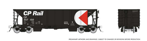 Rapido ~ HO Scale ~ NSC Ballast Hopper ~ Canadian Pacific CP ~ 6-Pack #2 ~ 158015