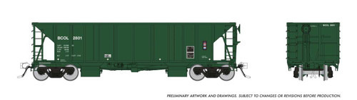 Rapido ~ HO Scale ~ NSC Ballast Hopper ~ BC Rail BCOL (Early) ~ Single #2 ~ 158017A