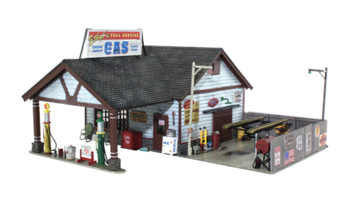 Woodland Scenics ~ HO Scale ~ Built and Ready Ethyl's Gas & Service ~ BR5048