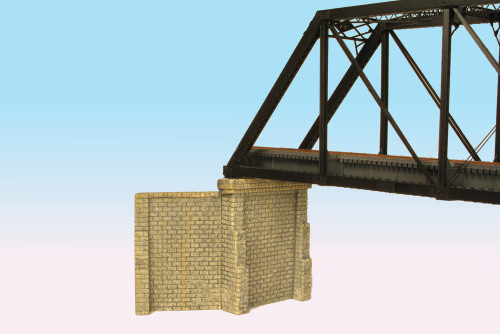 Monroe Models ~ HO Scale ~ Bridge Abutments With Wing Walls Cut Stone (2 pack) ~ #930