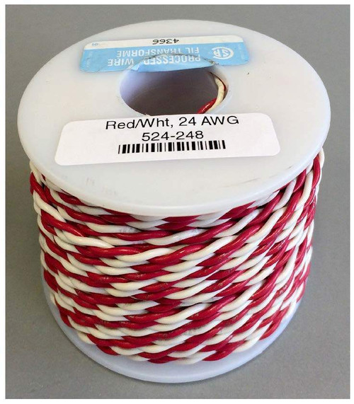 NCE ~ Red & White ~ 24 AWG Stranded Twisted Pair 100' ~ 5240248