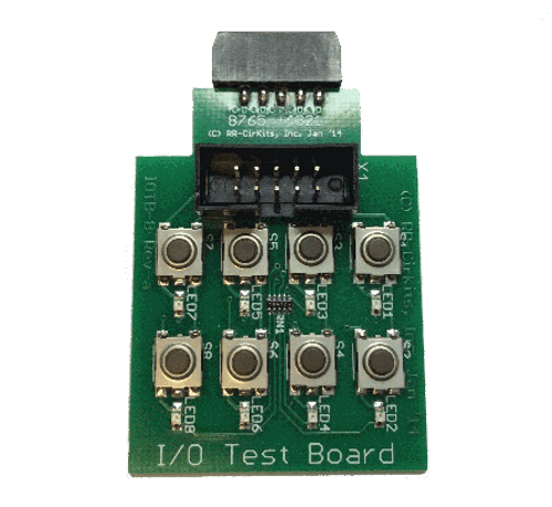 RR-CirKits ~ I/O Test Board ~ 8 Buttons & LEDs