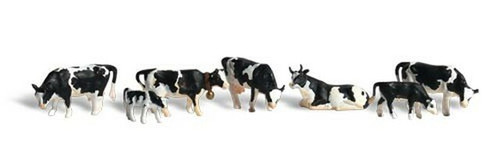 Woodland Scenics ~ N Scale ~ Holstein Cows ~ A2187