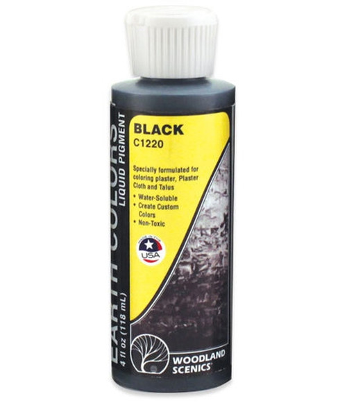 Woodland Scenics ~ Black ~ Earth Color Liquid Pigment ~ C1220