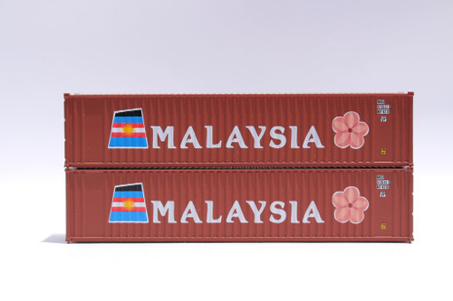 Jacksonville Terminal JTC ~ N Scale ~ 40' 2-P-44-P-2 Panel Containers, Malaysia(2) ~ 405503