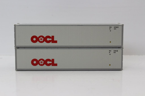 Jacksonville Terminal JTC ~ N Scale ~ OOCL 40' STd Height Smooth Side Containers 405653