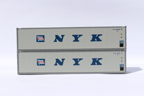 Jacksonville Terminal JTC ~ N Scale ~ 40' Standard Height Containers, NYK (2) ~ 405656