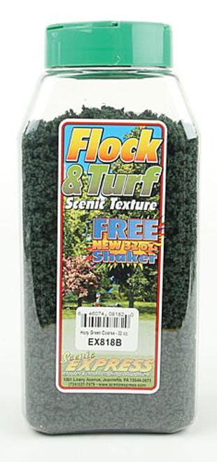 Scenic Express ~ Flock & Turf Scenic Foams ~ 32 Oz ~ Hazy Green ~ Coarse ~ 818B