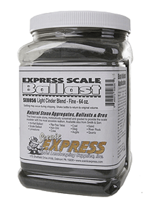 Scenic Express ~ Natural Cinder (May Contain Magnetic Particles) ~ Light Fine (1/2 Gallon) ~0856