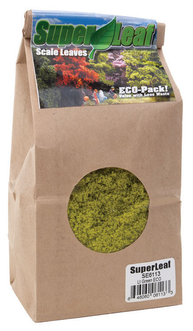 Scenic Express ~ SuperLeaf Scale Model Leaf Flake ~ ECO-Pak ~ 24oz ~ Light Green ~6113