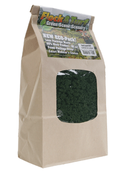 Scenic Express ~ Super Turf Ground Cover ECO Pack Bag ~ 48oz ~ Grass Green ~ 862E