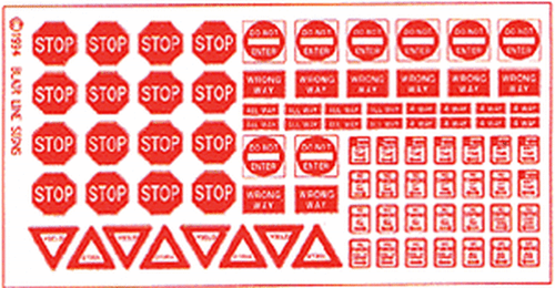 Blair Line ~ HO Scale ~ Regulatory Signs #2 ~ 103 Blair Line ~ HO Scale ~ Regulatory Signs #2 ~ 103