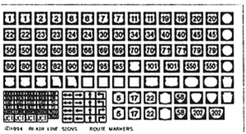 Blair Line ~ HO Scale ~ US Highway Route Markers ~ 108 Blair Line ~ HO Scale ~ US Highway Route Markers ~ 108
