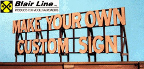 Blair Line ~ Z/N/HO Scale ~ Laser-Cut Billboard: DIY Custom Signs ~ 1550