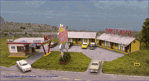 Blair Line ~ HO Scale ~ Sunset Motel Kit ~ 2001