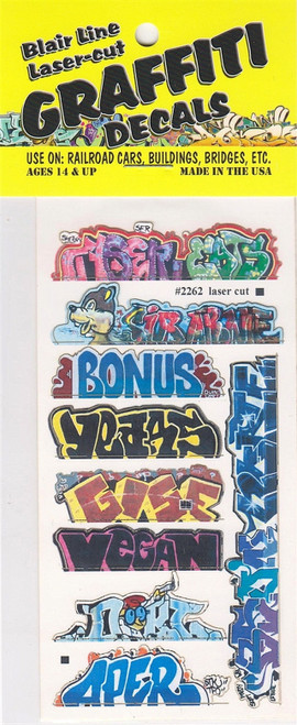 Blair Line ~ HO Scale ~ Graffiti Decals Mega Set #13 ~ 2262