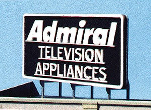 Blair Line ~  HO/S/O Scale ~ Admiral Television Appliances Laser-Cut Billboard Kit ~ 2506