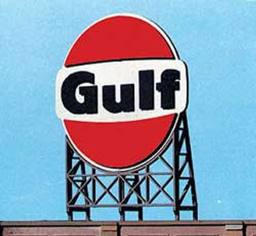 Blair Line ~ HO, S, O Scale ~ Gulf Oil Laser-Cut Billboard Kit ~ 2523