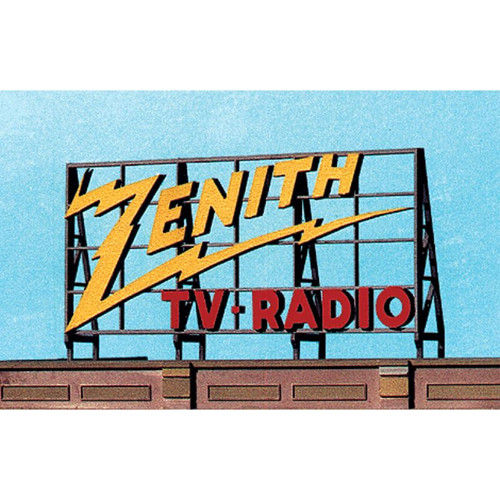 Blair Line ~  HO/S/O Scale ~ Zenith TV & Radio Billboard Kit ~ 2527