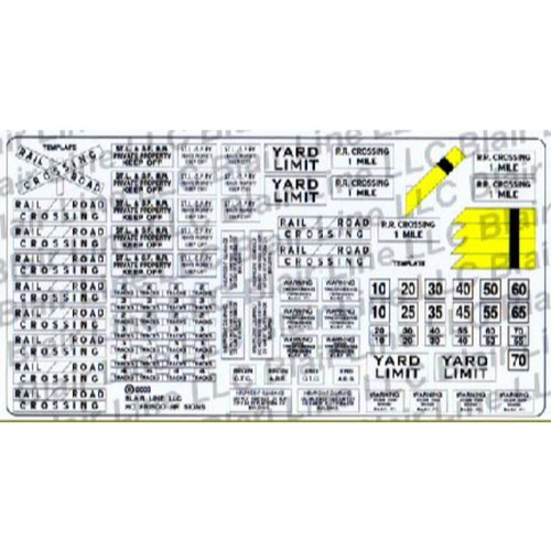 Blair Line ~ SLSF Frisco RR Signs ~ HO Scale Kit ~ 2801