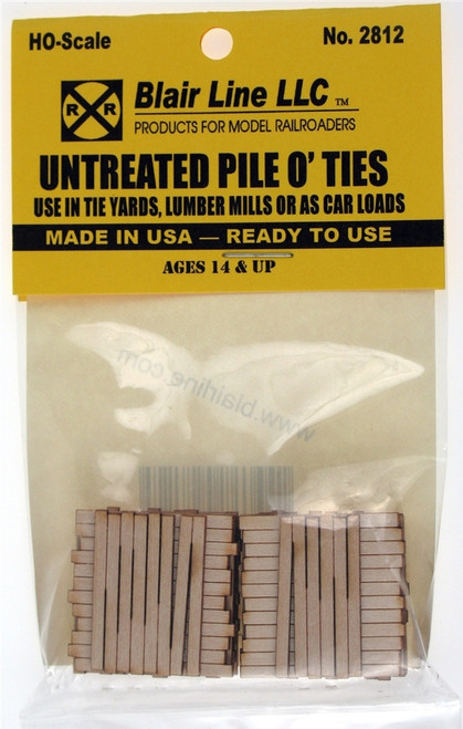 Blair Line ~ HO Scale ~ Pile O' Ties, Untreated (2-Pack) ~ 2812