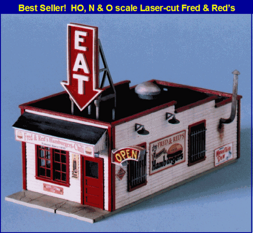 Blair Line ~ O Scale ~ Fred and Red's Cafe Kit ~ 290