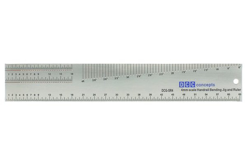 DCCconcepts ~ Stainless Steel Scale Ruler and Handrail Jig ~ DCG-SR4