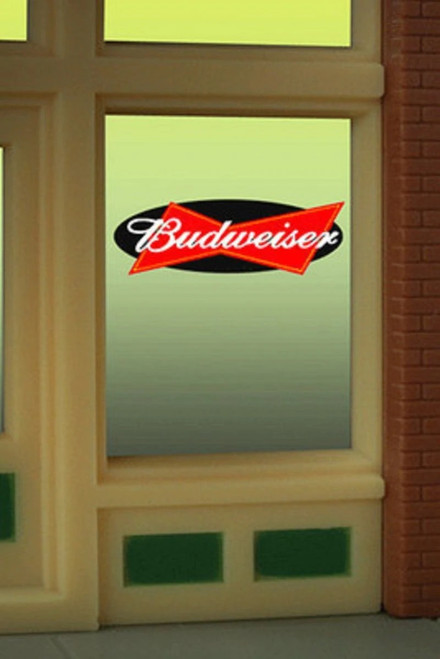 Miller Engineering ~ Budweiser Beer Flashing Neon Window Sign ~ 8815