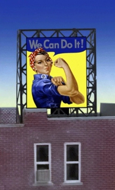 Miller Engineering ~ HO or O Scale ~ We Can Do It Billboard ~ 883701