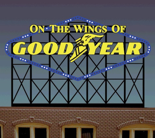 Miller Engineering ~ HO or N Scale ~ Goodyear Wings Animated Billboard ~ 444052