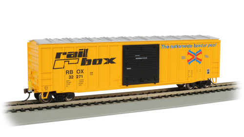 Bachmann ~ HO Scale ~ 50' Outside Braced Box Car With Flashing End Of Train Device - Fred ~ Railbox ~ 14901