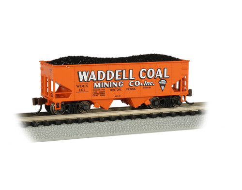 Bachmann ~ N Scale ~ Waddell Coal #101 - USRA 55- Ton 2-Bay Hopper~ 19557