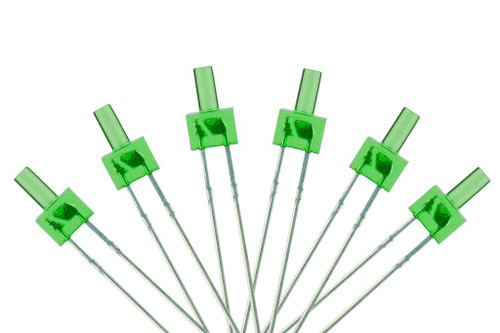 DCCconcepts ~ LED Tower Type 6x 2mm (w/resistors) Green ~ LED-GRT