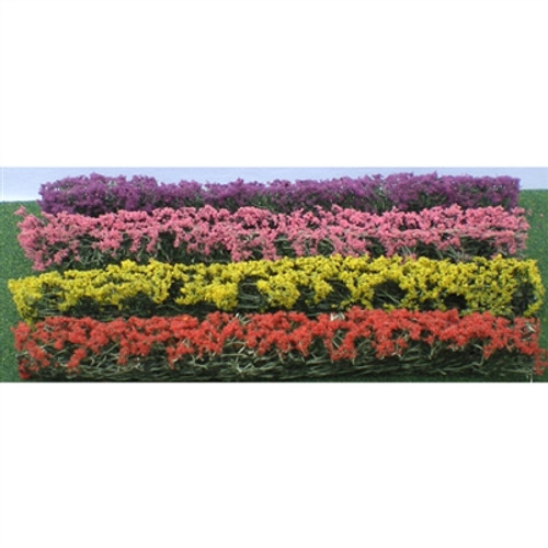 JTT Scenery Products ~ HO Scale~ FLOWER HEDGES 5" x 3/8" x 5/8" ~ 0595509