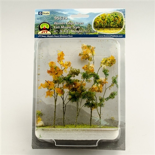 JTT Scenery Products ~ O Scale ~ Woods Edge Trees Fall Mixed, 4"- 5.5" ~ 0595624