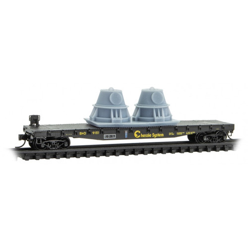 Micro Trains ~ N Scale ~ 50' Flat Car ~ B & O Chessie System #9151 ~ 04500570