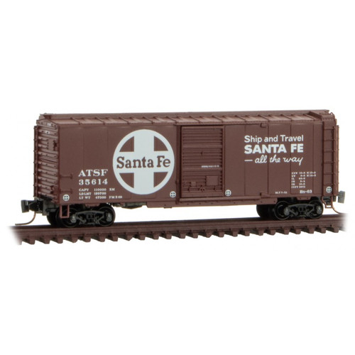 Micro Trains ~ Z Scale ~ 40' ATSF Santa Fe Box Car #35614 ~ 50000096