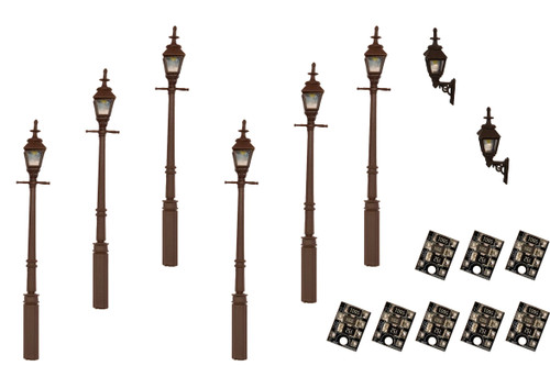 DCCconcepts ~ HO & S Scale ~ 4mm Scale Gas Lamps Value Pack – Black ~ LML-VPGBK