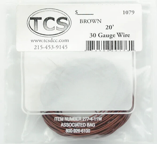 TCS ~ 30 AWG ~ DCC Decoder Wire ~ 10 Feet ~ Brown ~ 1196