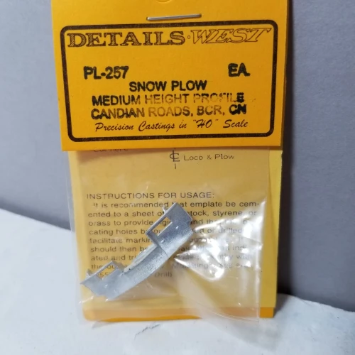 Details West ~ HO Scale ~ Snow Plows ~ Medium Height ~ BCR, CN ~ 257