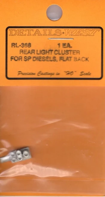Details West ~ HO Scale ~ Rear Light Cluster ~ SP Diesels Flat Back ~ 366