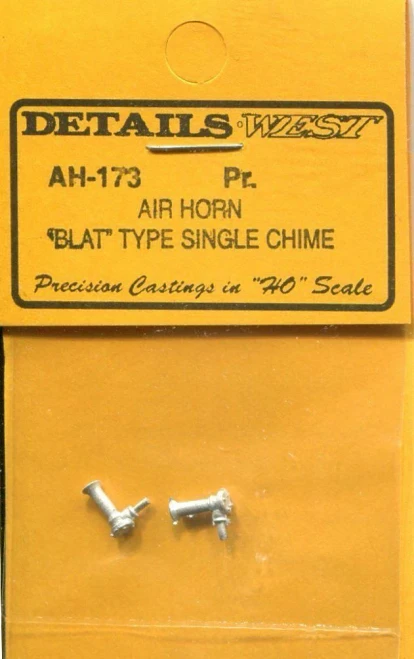 Details West ~ HO Scale ~ Air Horns ~ Flat Type, Single-Chime ~ pkg(2) ~ 173