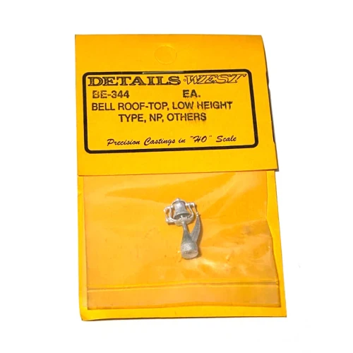 Details West ~ HO Scale ~ Roof-Mount Bell ~ For Northern Pacific/Other Roads ~ Low Height ~ 344