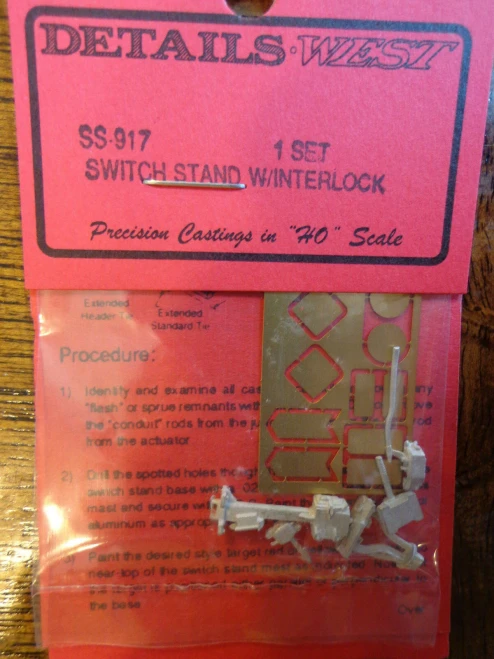 Details West ~ HO Scale ~ Switch Stands ~ With Interlock ~ 917