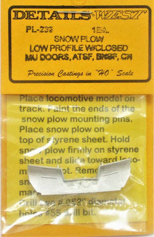 Details West ~ HO Scale ~ Snow Plows ~ 235