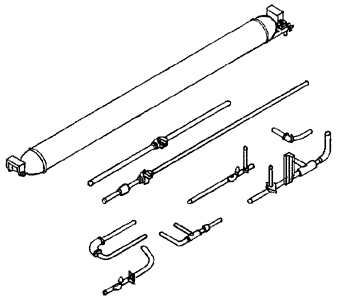 Details West ~ HO Scale ~ Air Tank Detail Set w/Pipes ~ EMD Hood Units ~ 304